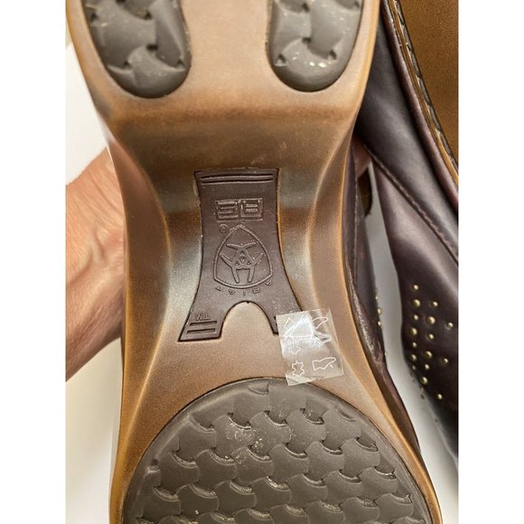 Ariat Womens Leather Sz 9.5B Dark Chocolate Mary Jane Clog, ankle strap - Picture 10 of 12